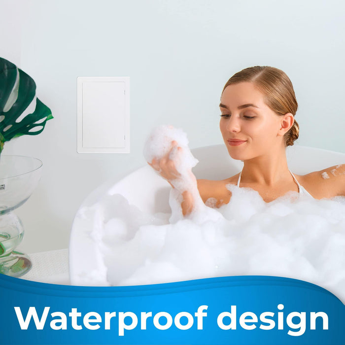 Access Panel for Drywall   6 x 9 inch   Wall Hole Cover   Access Door   Plumbing Access Panel for Drywall   Heavy Durable Plastic White