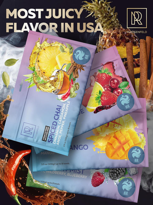 Spiced Chai Shisha Hookah Flavors Nicotine Free Herbal   3.5 ounce   100 Gram Hookah Shisha Tobacco Free Hookah Tobacco & Nicotine Free Shisha   Shisha Hookah Flavors (Pack of 1)