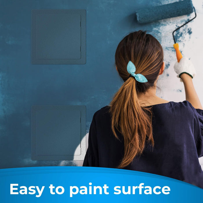 Access Panel for Drywall   8x8 inch   Wall Hole Cover   Access Door   Plumbing Access Panel for Drywall   Heavy Durable Plastic White