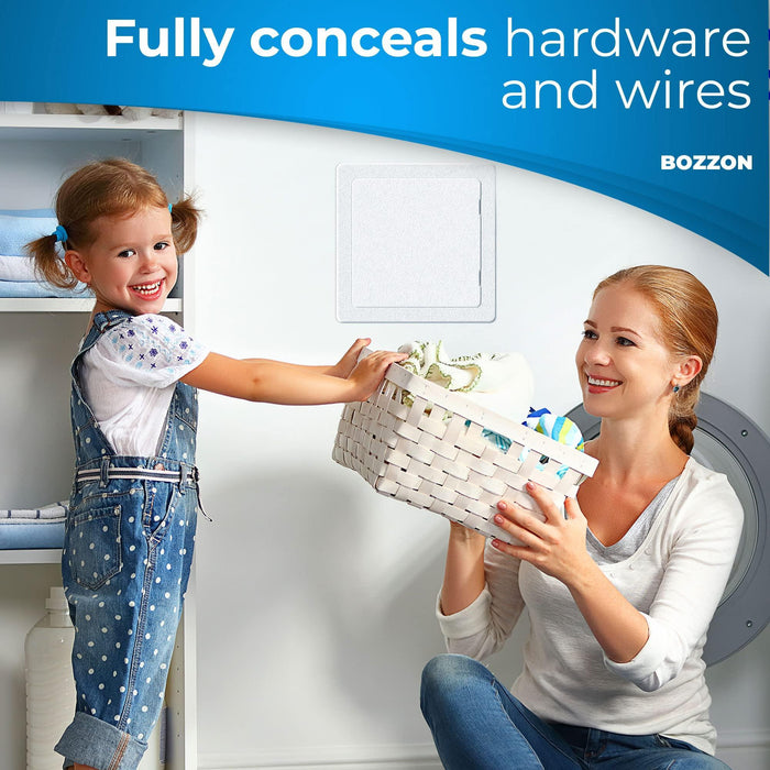 Access Panel for Drywall   8x8 inch   Wall Hole Cover   Access Door   Plumbing Access Panel for Drywall   Heavy Durable Plastic White