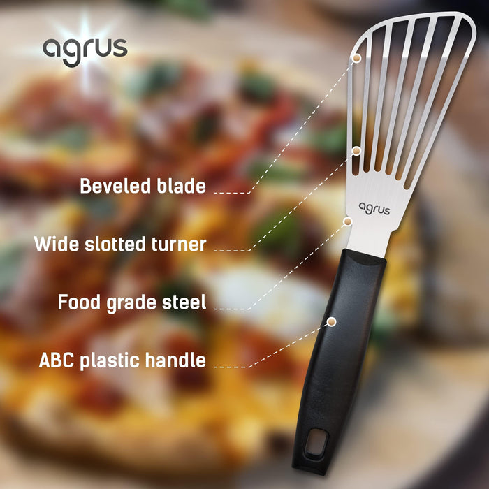 Metal Spatula for Fish Fish Turner   Stainless Steel Spatula Fish with Plastic Handle   Egg Spatula for Flipping and Moving