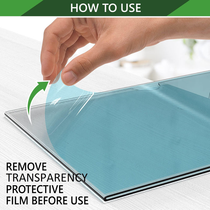 5 Pack Acrylic Sign Holders 8.5x11   Plastic Stands for Display   8 1 2 x 11 Acrylic Sign Holder with Vertical Slanted Back   Clear Plastic Sign Holder Paper Display Table Stand Flyer Document Paper