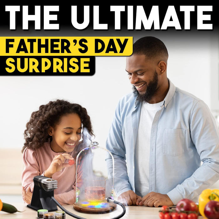 Smoking Gun Accessory LED lights Glass Dome 9  x 5.7  Lid Wooden Base   Glass Smoke infuser Cover Lid for Cocktail Smoker   Dome for Cold Smoke Smoking Cloche for Drinks