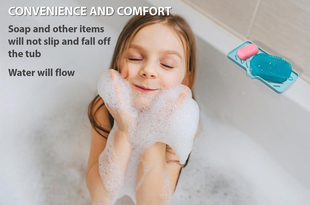 1 Pc Light Green Silicone Sink Tray for Dish Sponge Holder | Silicone Sponge Holder for Kitchen Sink | Soap Tray for Kitchen Sink | Silicone Soap Dish for Kitchen Sink Organization