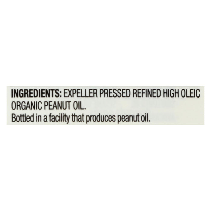 Spectrum Naturals High Heat Refined Organic Peanut Oil -Case Of 12 -16 Fl Oz.