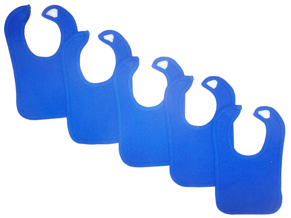Blue Baby Bibs (pack Of 5).