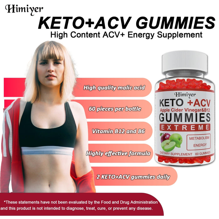 KETO +ACV Apple Cider Vinegar &B12 GUMMIES