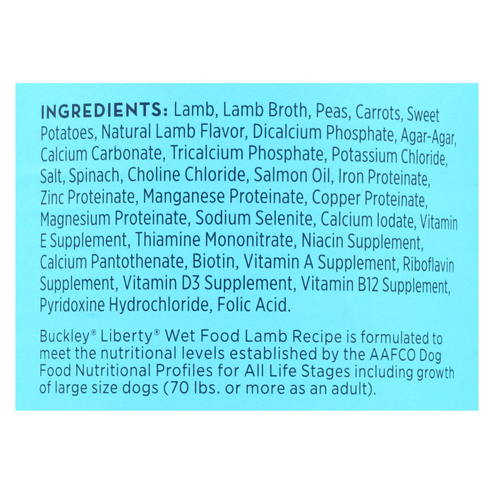 Buckley - Liberty We Food Lamb - Case Of 12 - 12.5 Oz.
