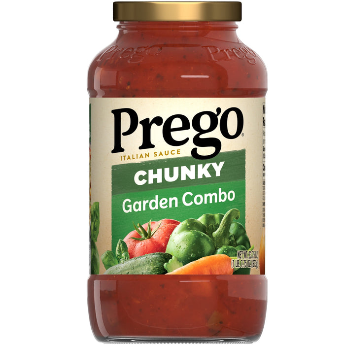 Prego Chunky Garden Combo Spaghetti Sauce, 23.75 oz