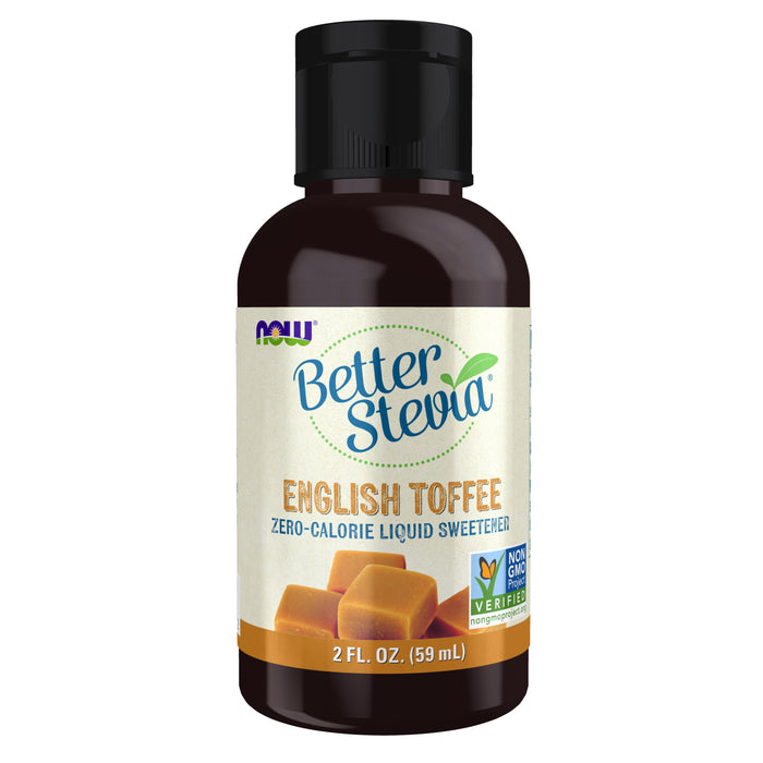 NOW Foods, Better Stevia, Liquid Zero-Calorie Sweetener, English Toffee, 2-Ounce