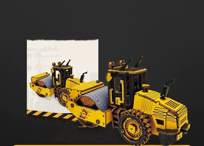 3d Three-dimensional Puzzle Wooden Assembly Power Engineering Vehicle