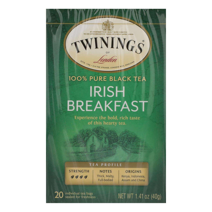 Twinings Tea Breakfast Tea - Irish - Case Of 6 - 20 Bags.
