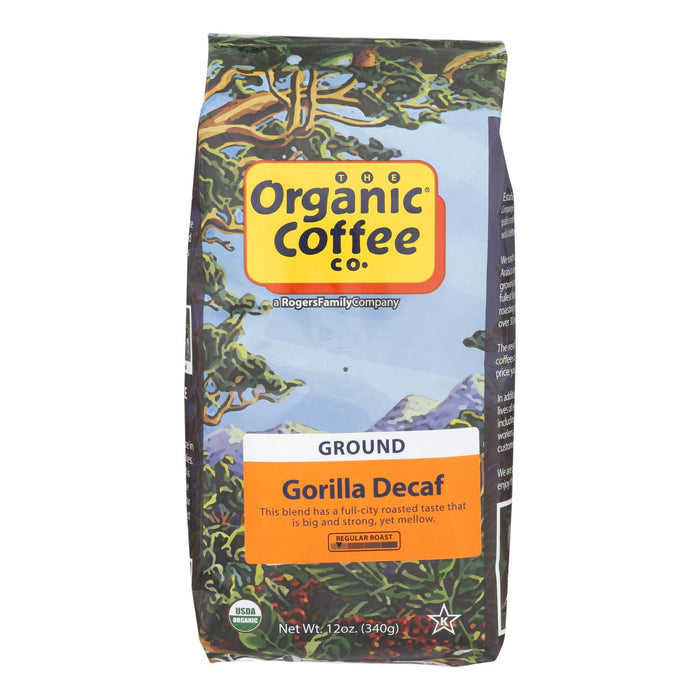 Organic Coffee Company Occ Gorilla Decaf Ground, Regular Roast 12 oz - Pack of 6