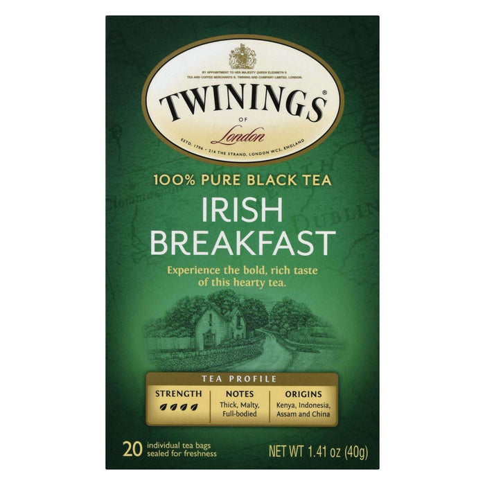 Twinings Tea Breakfast Tea - Irish - Case Of 6 - 20 Bags.