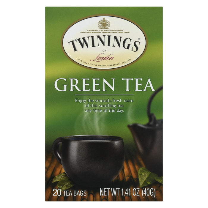 Twinings Tea Green Tea - Natural - Case Of 6 - 20 Bags.