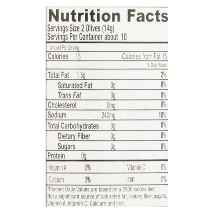 Santa Barbara Olives - Martini Style - Case Of 6 - 5 Oz