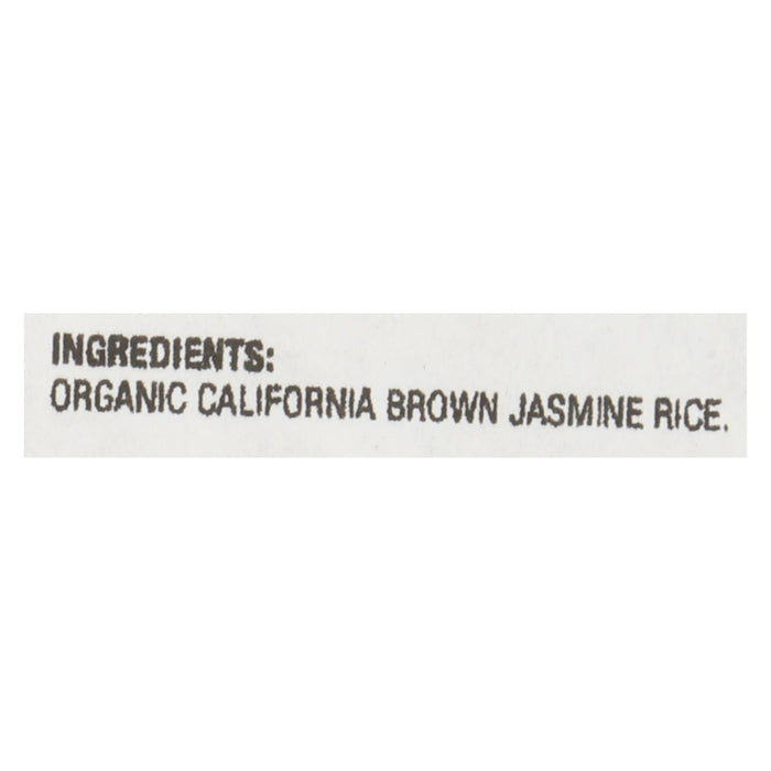 Lundberg Family Farms Organic California Brown Jasmine Rice - Single Bulk Item - 25 lb