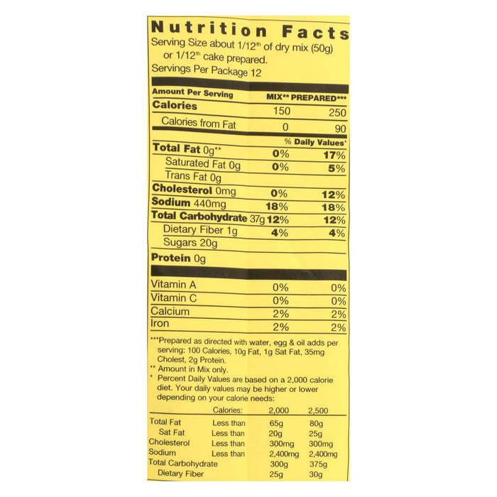 Pamela's Products - Vanilla Cake - Mix - Case Of 6 - 21 Oz