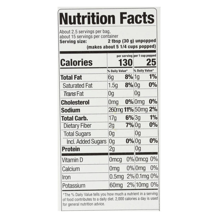 Skinnypop Popcorn - Popcorn Mirco Sea Salt - Case Of 6 - 6/2.8  Oz