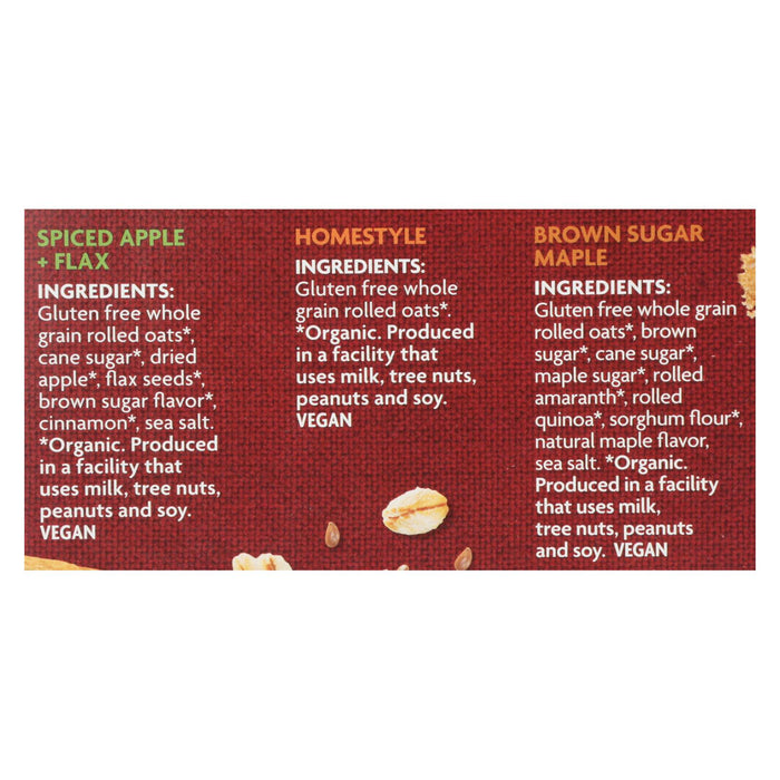 Nature's Path Organic Hot Oatmeal - Variety Pack - Case Of 6 - 11.3 Oz
