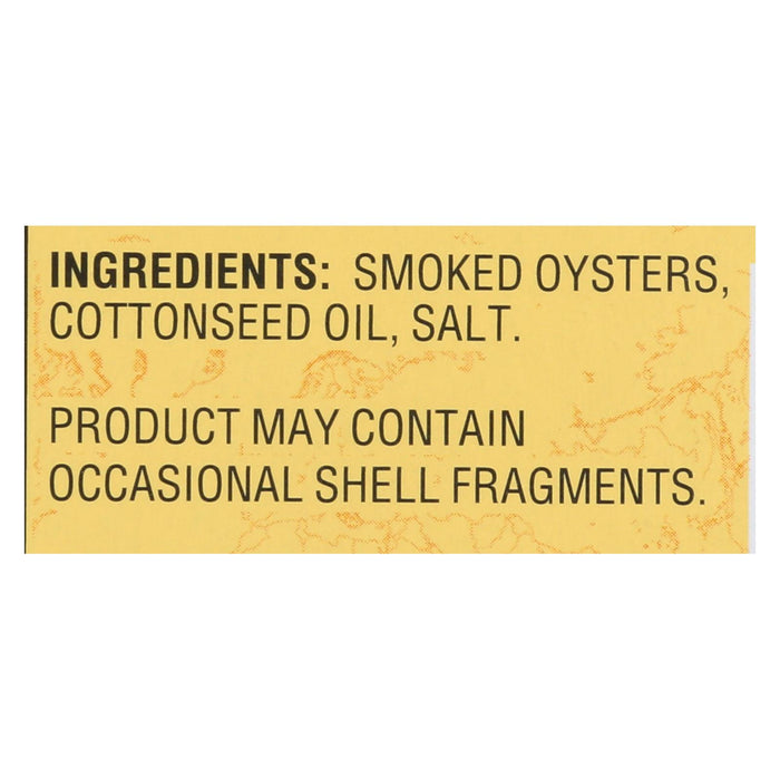 Reese Oysters - Smoked - Medium - 3.7 Oz - Case Of 10.