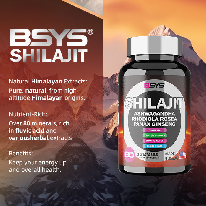 BSYS 8IN1 SHILAJIT GUMMIES 60'S -eclattrade