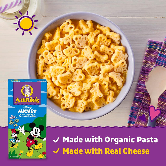 Annie's Disney Mickey & Friends, Macaroni and Cheese Dinner, Pasta & Cheddar, 6 oz.
