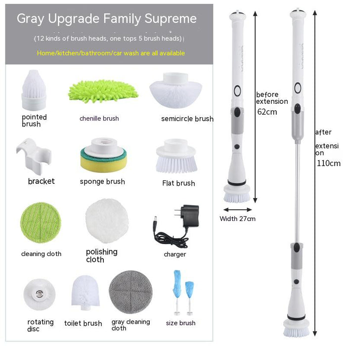 Household Kitchen Tile Cordless Power Cleaning Brush