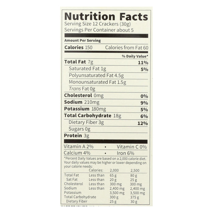 Mary's Gone Crackers Super Seed - Seaweed And Black Seaseem - Case Of 6 - 5.5 Oz