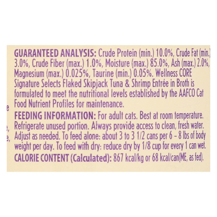 Wellness Pet Products Cat - Can - Tuna - Shrimp - Signature Selects - Case Of 12 - 2.8 Oz.