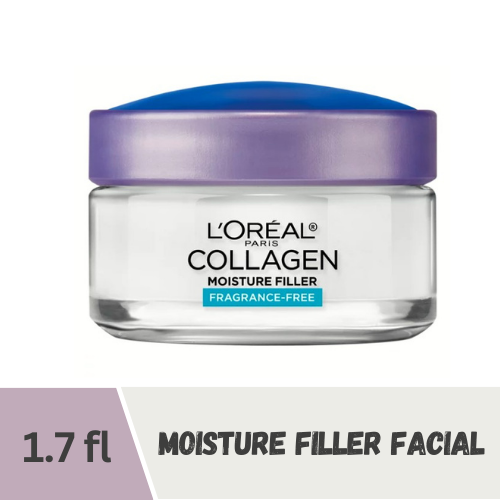 L'Oreal Paris Collagen Face Moisturizer, Day and Night Cream, Neck and Chest Cream to smooth skin and reduce wrinkles, Fragrance Free 1.7 oz