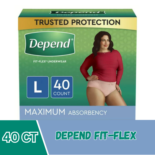 Depend FIT-Flex Incontinence Underwear for Women, Disposable, Maximum —  Eclat Trade