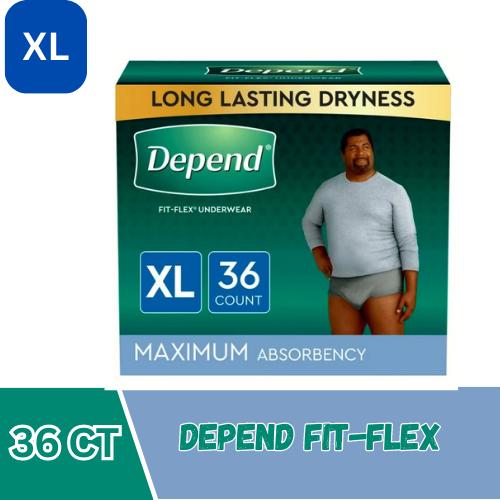 Depend Incontinence Underwear for Men, Maximum Absorbency XL - 36.0