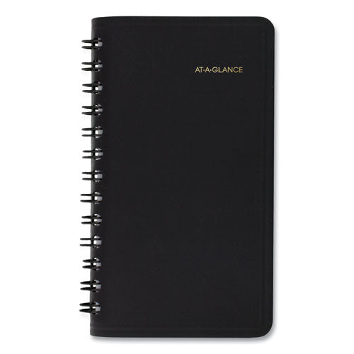 Weekly Planner, 4.5 X 2.5, Black Cover, 12-month (jan To Dec): 2025.