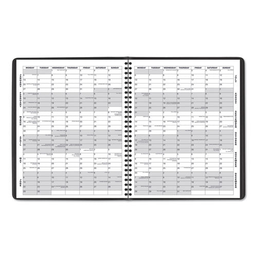 Monthly Planner, 11 X 9, Black Cover, 15-month: Jan 2025 To Mar 2026.