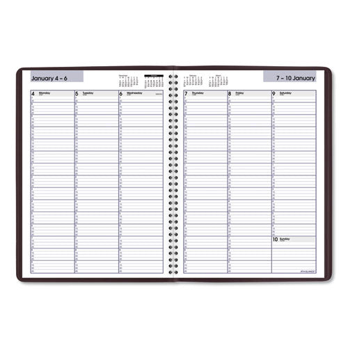 Dayminder Weekly Appointment Book,Vertical-column Format, 11 X 8, Burgundy Cover, 12-month (jan To Dec): 2025