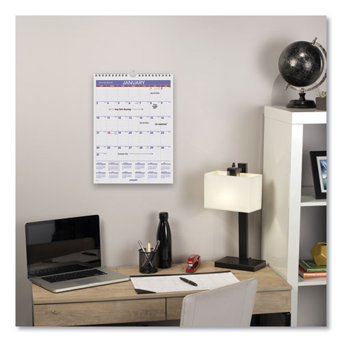 Monthly Wall Calendar With Ruled Daily Blocks, 8 X 11, White Sheets, 12-month (jan To Dec): 2025.