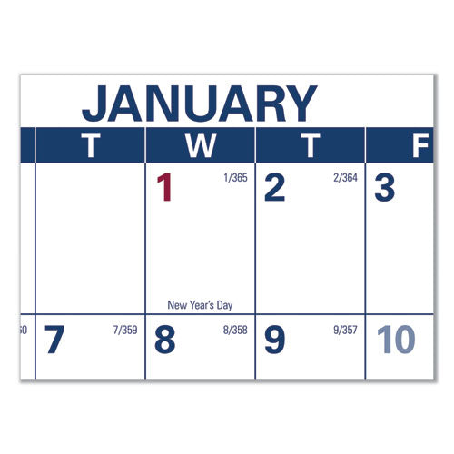 Erasable Vertical/horizontal Wall Planner, 32 X 48, White/blue/red Sheets, 12-month (jan To Dec): 2025.