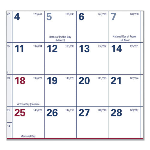 Erasable Vertical/horizontal Wall Planner, 32 X 48, White/blue/red Sheets, 12-month (jan To Dec): 2025.