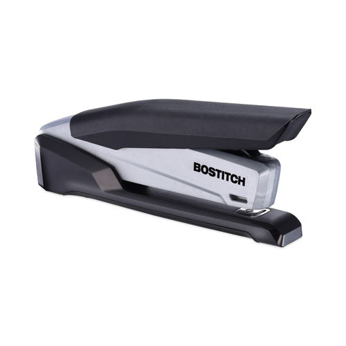Inpower One-finger Eco-friendly Desktop Stapler, 25-sheet Capacity, Black/gray.