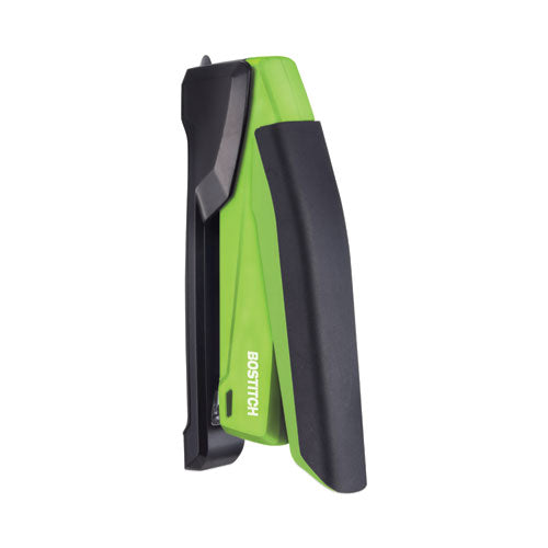 Inpower One-finger 3-in-1 Desktop Stapler With Antimicrobial Protection,20-sheet Capacity, Green/black