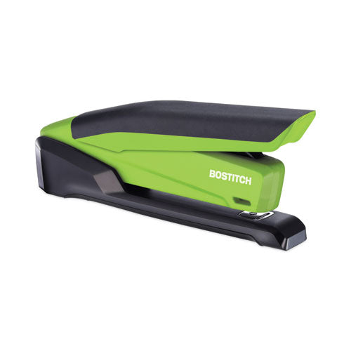Inpower Spring-powered Desktop Stapler With Antimicrobial Protection, 20-sheet Capacity, Green/black