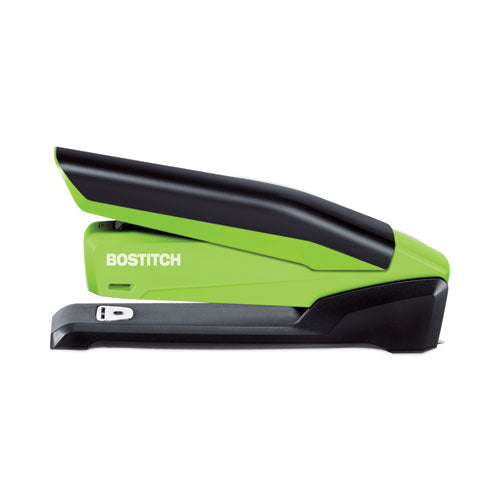 Inpower One-finger 3-in-1 Desktop Stapler With Antimicrobial Protection,20-sheet Capacity, Green/black