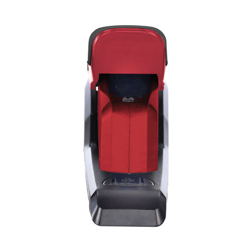 Inpower One-finger 3-in-1 Desktop Stapler With Antimicrobial Protection, 20-sheet Capacity, Red/black.