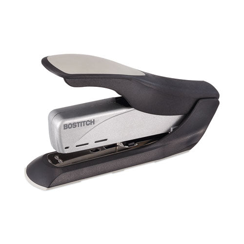 Spring-powered Premium Heavy-duty Stapler, 65-sheet Capacity, Black/silver.