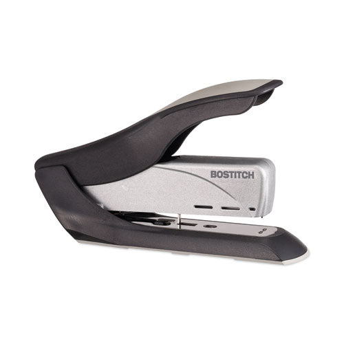 Spring-powered Premium Heavy-duty Stapler, 65-sheet Capacity, Black/silver.