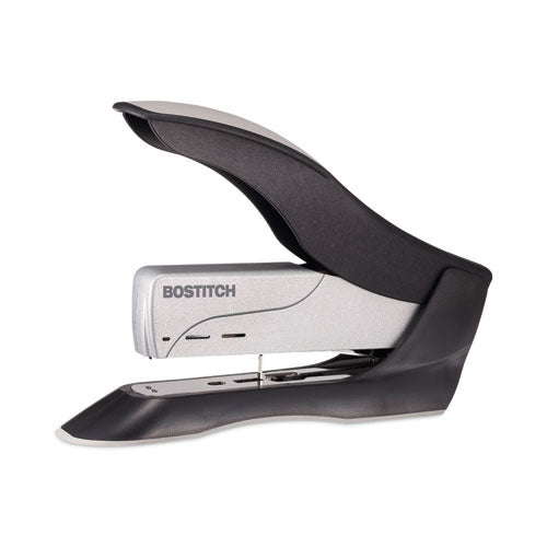 Spring-powered Premium Heavy-duty Stapler, 100-sheet Capacity, Black/silver.