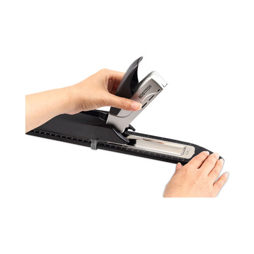 Long Reach Stapler, 25-sheet Capacity, 12" Throat, Black/silver.