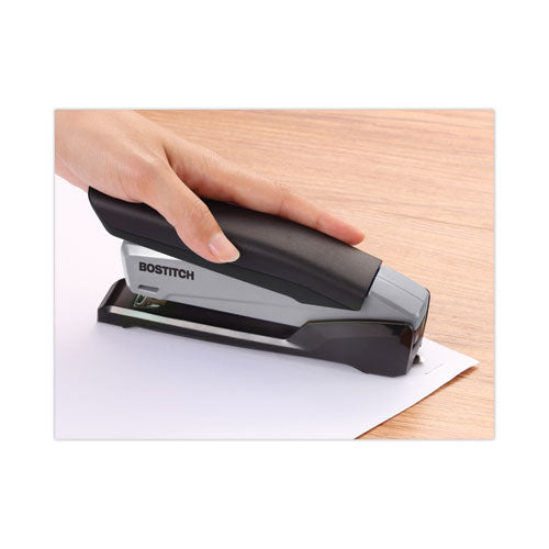 Ecostapler Spring-powered Desktop Stapler With Antimicrobial Protection.20-sheet Capacity, Gray/black