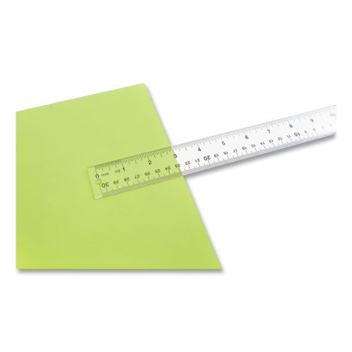 Clear Flexible Acrylic Ruler, Standard/metric, 12" Long, Clear.
